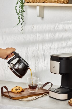 Just Coffee Aroma 2 In 1 Filtre Kahve Ve Çay Demleme Makinesi Bej - 2