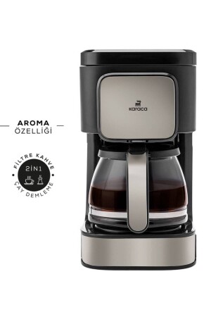 Just Coffee Aroma 2 In 1 Filtre Kahve Ve Çay Demleme Makinesi Bej - 6