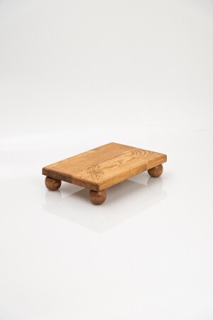 Justwood Risus Top Footed 17 x 25 cm rechteckiger Kuchenpräsentations-Servierteller aus Holz TYC00759486228 - 3