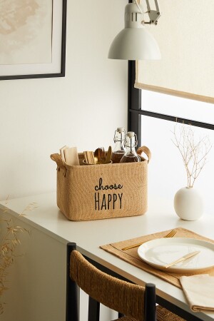 MNZ-Jute المخبأ غسيل الغسيل غرفة الأطفال منظمة الألعاب المنقلبة تخزين السلة المنظمة 30x21x18 - Ocean Home Textile