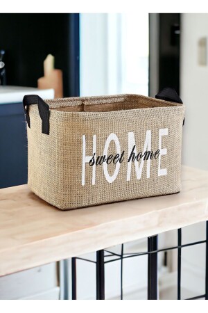 MNZ-Jute المخبأ غسيل الغسيل غرفة الأطفال لعبة منظمة التخزين القرص المنقلب 30x22x18 - Prendi Home