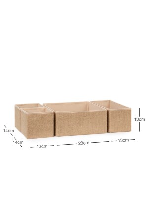 Jute-Schublade im Schrank, Wäsche-Organizer, faltbare Aufbewahrungsbox für Kinderzimmer, Organizer-Set - 8