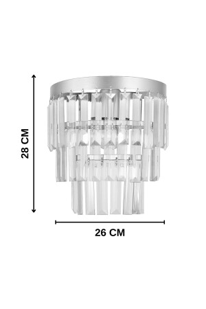 Kablosuz Pilli Kristal Taşlı Modern Aplik Serisi - Yatak Odası - Salon - Hol - Mutfak - 4