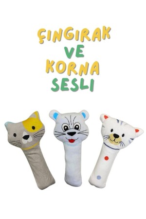 م.ن.ز-فلفيت طلاء الحيوانات صورة لعبة الأطفال مع صوت الرذيع والقرن - Akface