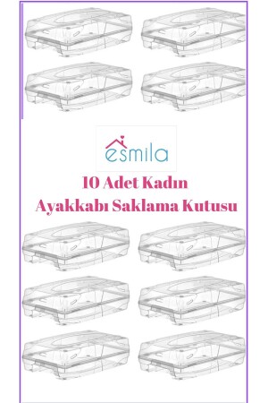 Kadın Ayakkabı Saklama Kutusu 10 Lu Set Fenomen - Esmila