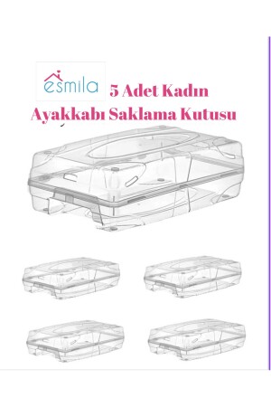 Kadın Ayakkabı Saklama Kutusu 5 li Set Esmila02042024 - 2