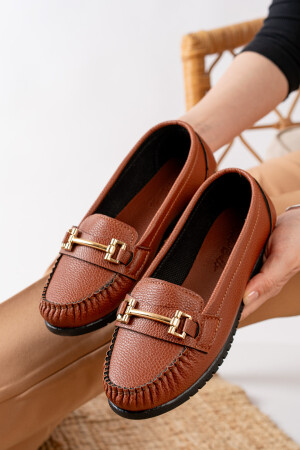 Kadın Babet Hafif Rahat Taban Ortopedik Deri Cilt Anne Ayakkabısı - Slipcat