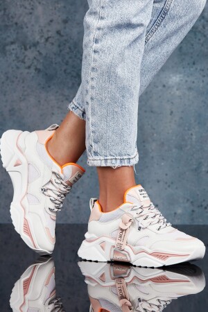 Kadın Beyaz Pudra Sneaker - 3