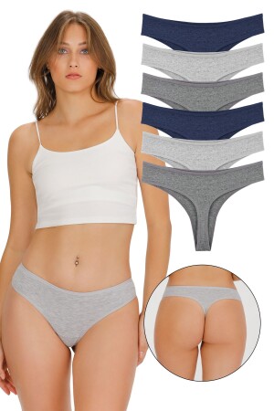 Kadın Brazilian Tanga 6 Lı Paket Set - KTS1169 - 1