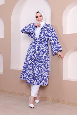 Kadın Çiçek Desenli Kimono - 1