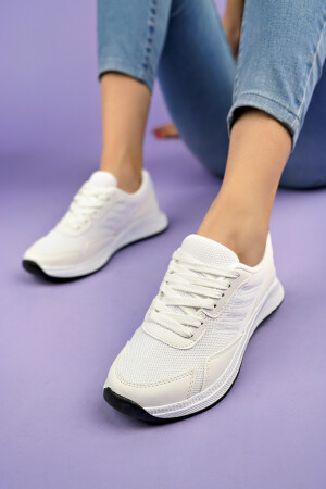 Kadın- Erkek- Unisex Ortopedik Triko Yürüyüş Spor Ayakkabısı- 4 Bant Günlük Sneaker - 2