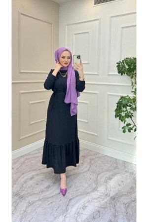 Kadın Etek Fırfır Detaylı Elbise - Moda Hevra