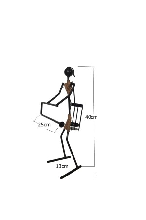 Kadın Figürlü Siyah Metal Havluluk met22 - 7