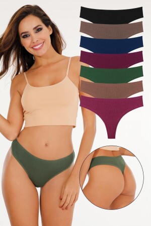 Kadın Fitilli Brazilian Tanga 7 Li Paket Set - 1