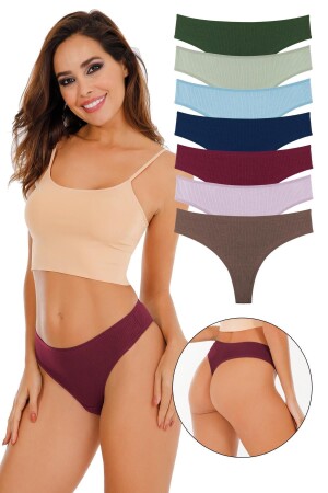 Kadın Fitilli Brazilian Tanga 7 li Paket Set - 1