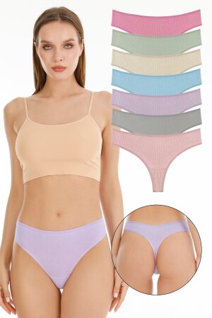 Kadın Fitilli Brazilian Tanga 7 Li Paket Set - 1