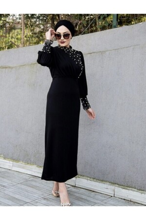 Kadın Inci Detaylı Özel Gün Elbisesi Sndma-3242xa - modasindoma