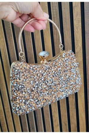 Kadın iri taşlı abiye çantası - Mıchael Polo