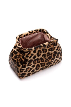 Kadın Leopar Deri Clutch Portföy Çanta - 4