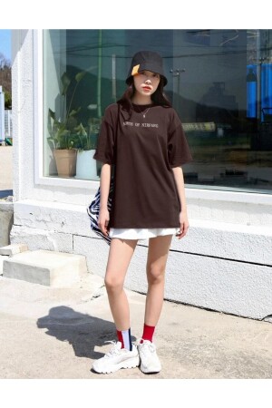 Kadın North Of Baskılı Oversize T-shirt - 4