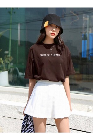 Kadın North Of Baskılı Oversize T-shirt - 5