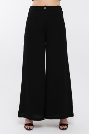 Kadın Pantolon Crep Kumaş Beli Lastikli Rahat Kesim - Sehatex