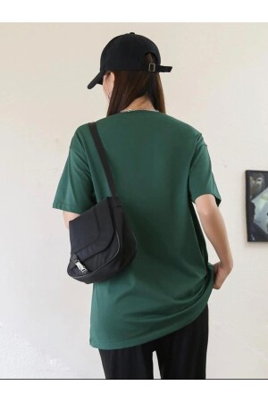 Kadın Shimmer Baskılı Oversize T-shirt - 8