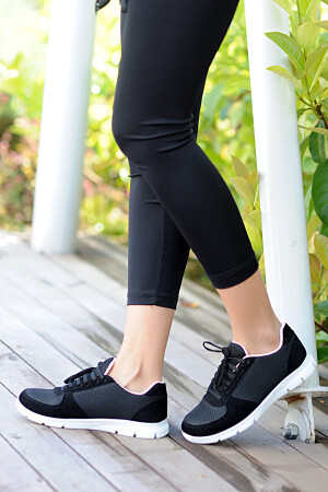 Kadın Siyah Sneaker Günlük Spor Ayakkabı - 1