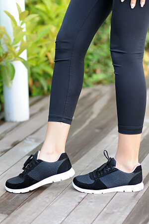 Kadın Siyah Sneaker Günlük Spor Ayakkabı - 2