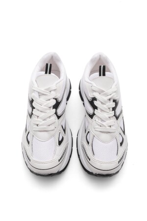 Kadın Sneaker Yüksek Taban Bağcıklı Spor Ayakkabı Nevila Beyaz - 6