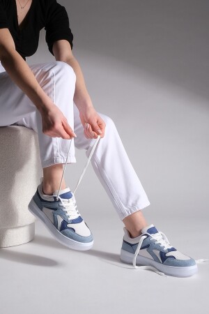Kadın Sneaker Yüksek Taban Spor Ayakkabı Aryan mavi - 2