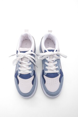 Kadın Sneaker Yüksek Taban Spor Ayakkabı Aryan mavi - 5