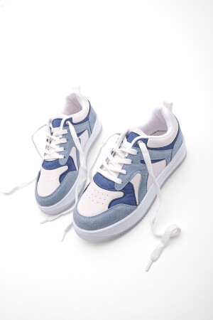 Kadın Sneaker Yüksek Taban Spor Ayakkabı Aryan mavi - 7