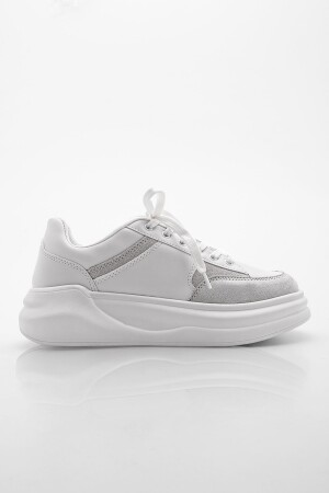 Kadın Sneaker Yüksek Taban Spor Ayakkabı Bağcıklı Balbasi beyaz - 5