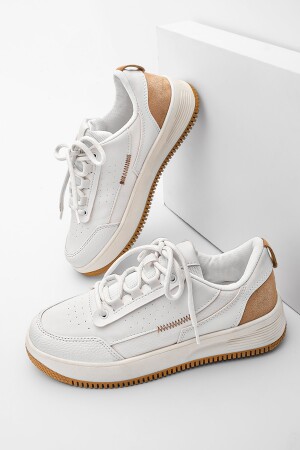 Kadın Sneaker Yüksek Taban Spor Ayakkabı Loske beyaz - 1
