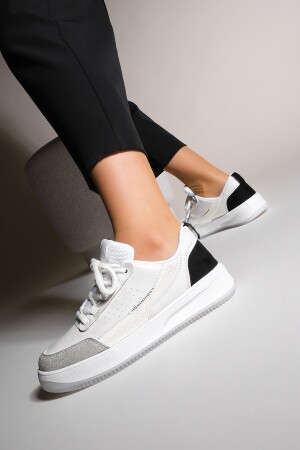 Kadın Sneaker Yüksek Taban Spor Ayakkabı Loske siyah - 6