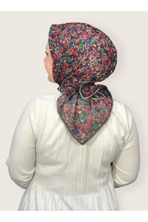 KADIN SOFT RENKLİ ÇİÇEK DESENLİ PAMUK EŞARP - Locella