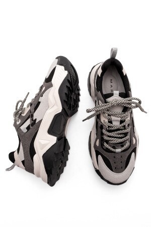 Kadın Yüksek Taban Sneaker Bağcıklı Spor Ayakkabı Edisa siyah - 7