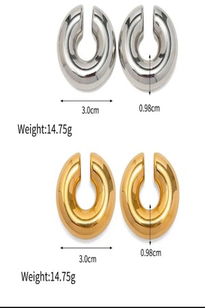 Kadın Yuvarlak Tek Adet Earcuff Küpe İthal Zirkon Kararmaz Küpe - 4