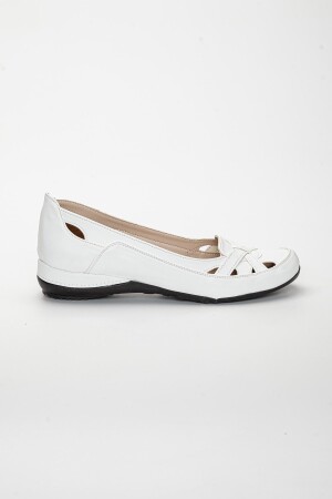 Kafes Model Beyaz Büyük Numara Kadın Ayakkabısı Günlük - 3