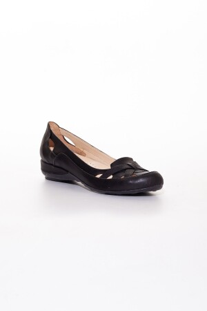 Kafes Model Siyah Büyük Numara Kadın Ayakkabısı Günlük - 3