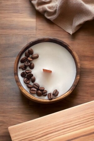 Kaffeebohnen, vegane Sojawachs-Kaffeeessenzkerze, paraffinfreie Kerze - 3