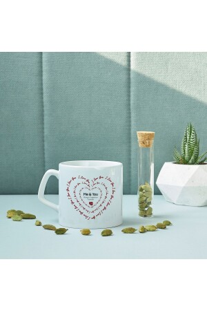 Kaffeetasse mit Herzmuster „I Love You“, 225 ml - 5