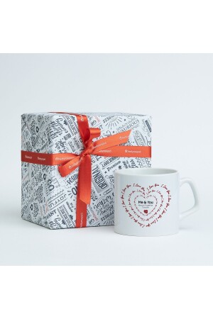 Kaffeetasse mit Herzmuster „I Love You“, 225 ml - 8