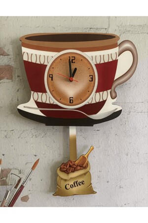 Kaffeetasse Schwingpendel Küchenwanduhr SKT1005 - 5