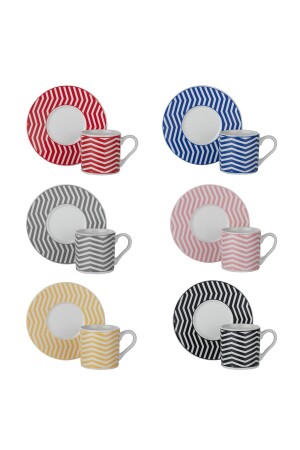 Kaffeetassen-Set für 6 Personen, 12-teilig, 1S2038-08002-ASO01 - 1