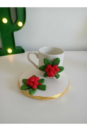 Kaffeetassenmodell mit Neujahrs-Coquina-Blume, spezielles Design, Geschenkpräsentation, dekoratives Modell 653179 - 1