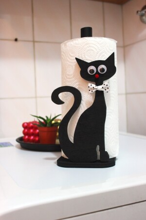 Kağıt Havluluk Kağıt Havlu Standı, Dekoratif Sevimli Kedi KD011 - 3