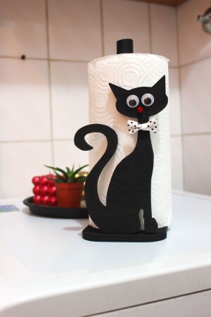 Kağıt Havluluk Kağıt Havlu Standı- Dekoratif Sevimli Kedi - 2