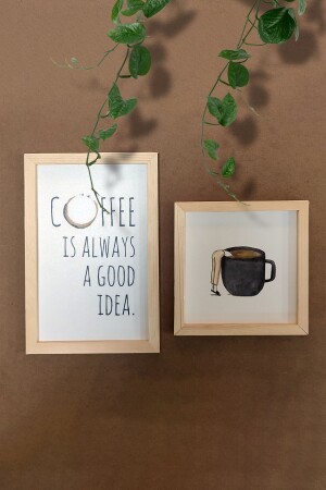 Kahve Köşesi Coffee Is Always A Good Idea Çerçeve Set - Ham Renkli Çerçeve - 1